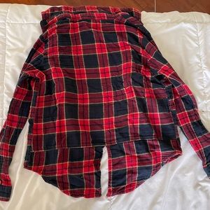 Plaid long sleeve button down